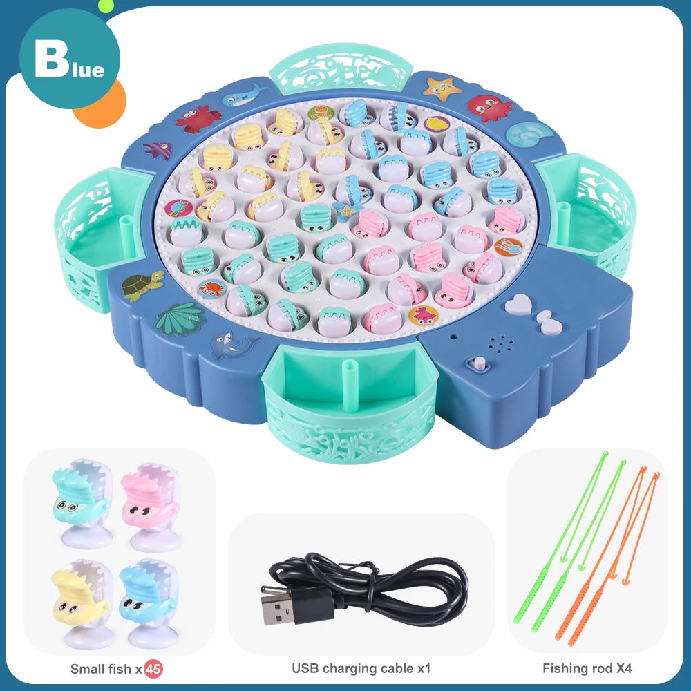 Brinquedo Lago de Pesca Elétrica com Música Perfeito Presente de Natal