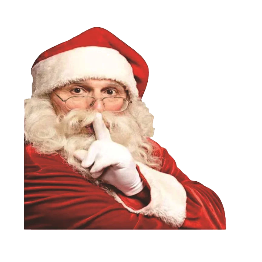 Adesivo Engraçado 3D Papai Noel para Carro