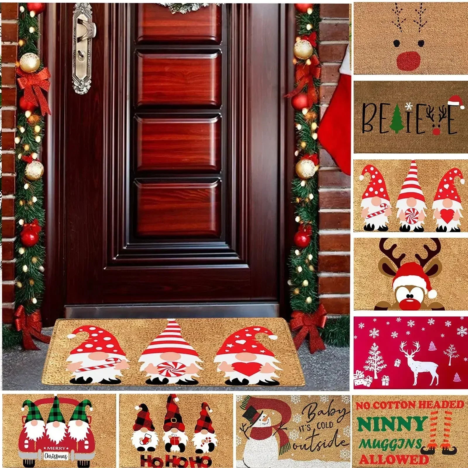 Tapete de Natal com Gnomos