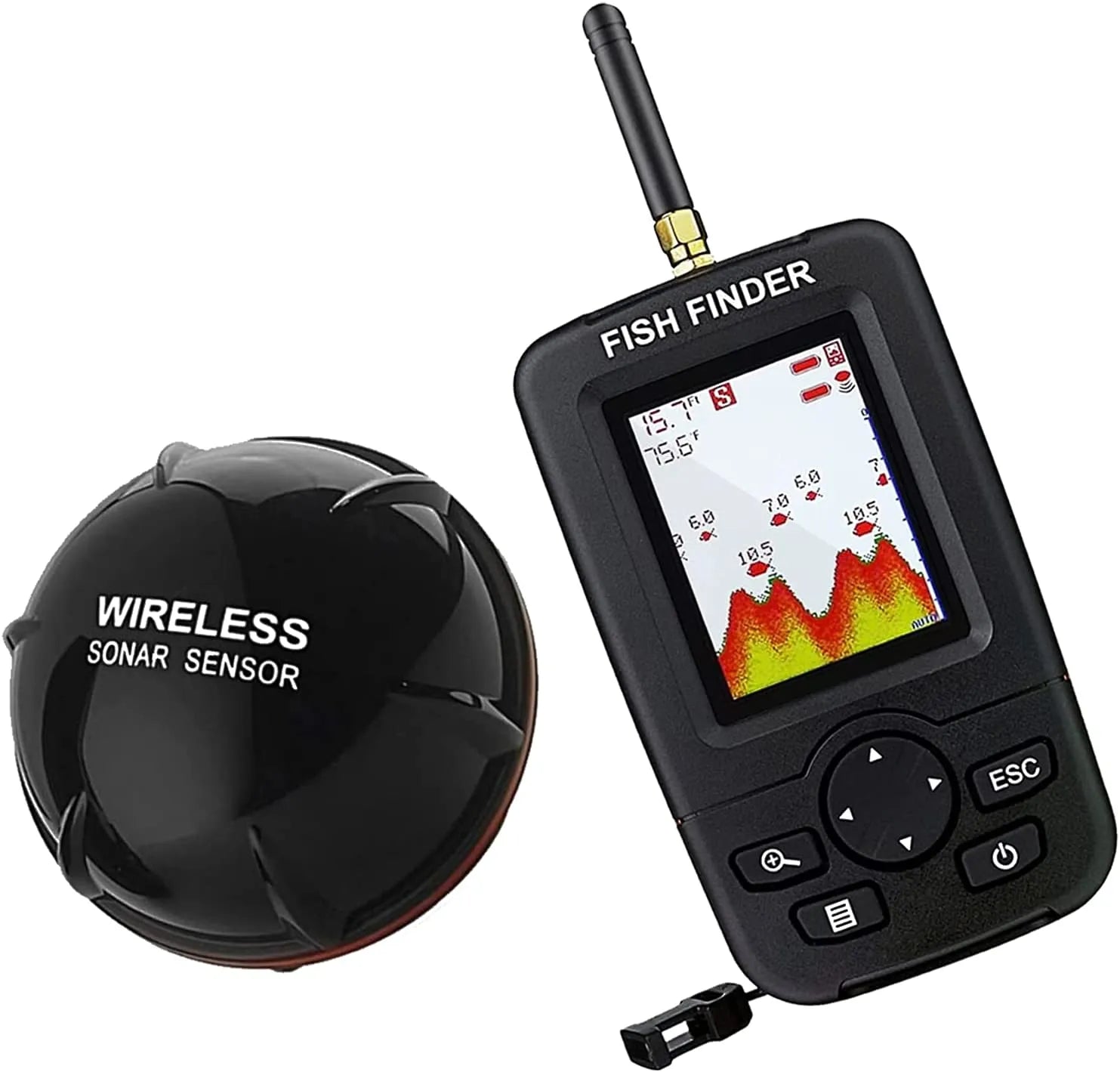 Localizador de Peixes Inteligente Sonar Fish Finder Sem Fio