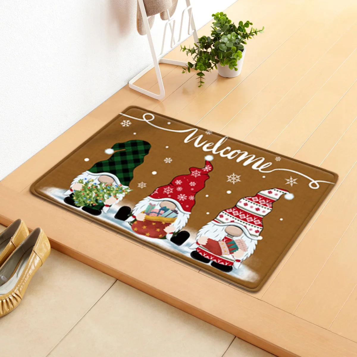 Tapete de Natal com Gnomos