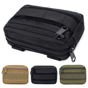 Bag Tática Necessaire EDC de Camada Dupla com Sistema Molle e Cinto de Cintura Oxford