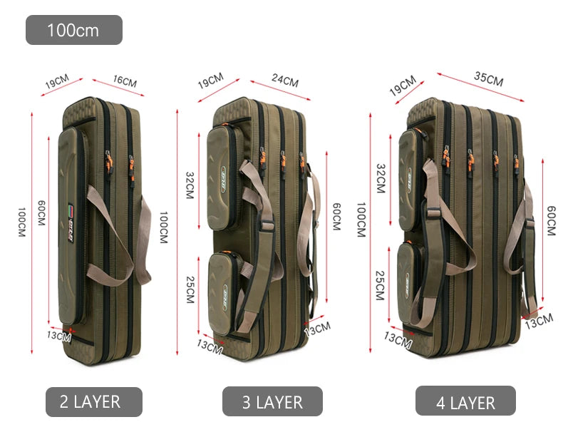 Bolsa de Pesca Multifuncional Multicamadas