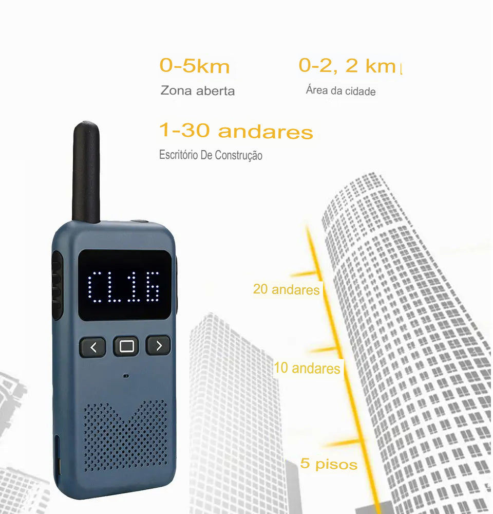 Mini Radio Comunicador  Walkie Talkie Retevis® RB619