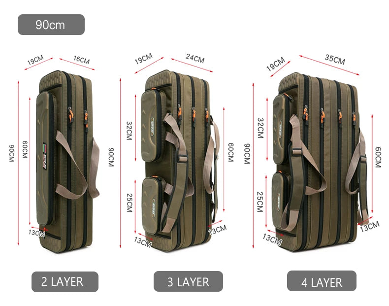 Bolsa de Pesca Multifuncional Multicamadas