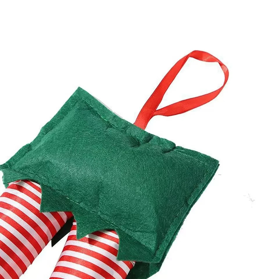 Pernas de Elfo e Papai Noel para Decoração de Natal