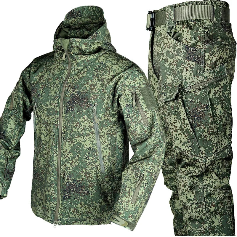 Conjunto de Agasalho de Pele de Tubarão ao Ar Livre Camo®