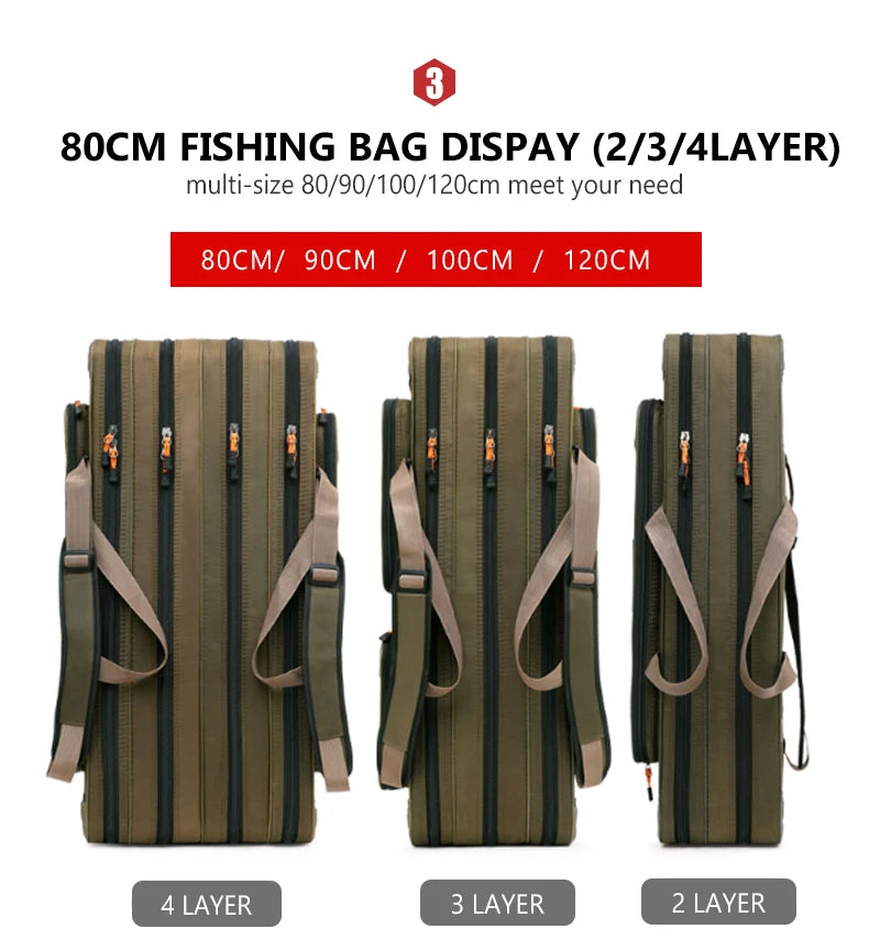 Bolsa de Pesca Multifuncional Multicamadas