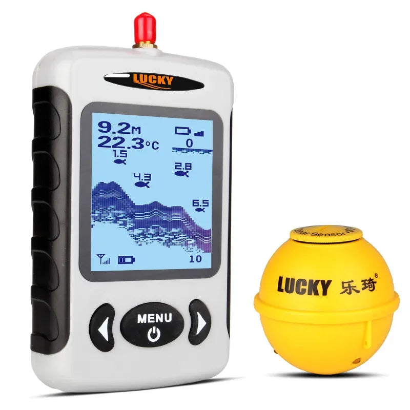 Localizador de Peixes Portátil Inteligente Lucky Wireless - Alcance de 45m