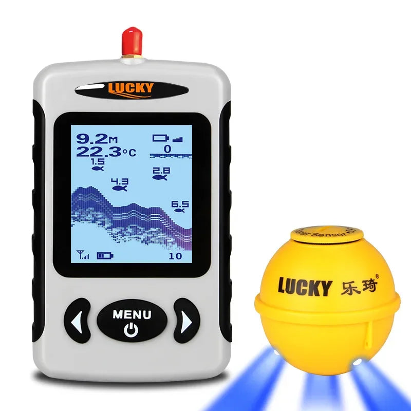 Localizador de Peixes Portátil Inteligente Lucky Wireless - Alcance de 45m