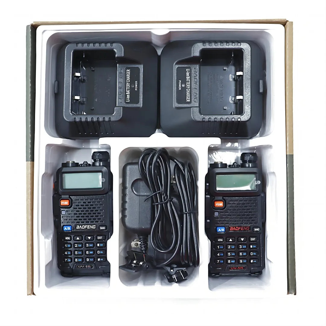 Kit 2 Walkie Talkie Portátil Comunicador Baofeng®