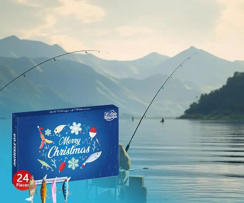 Kit com 24 Iscas de Pesca Calendário do Advento 2024