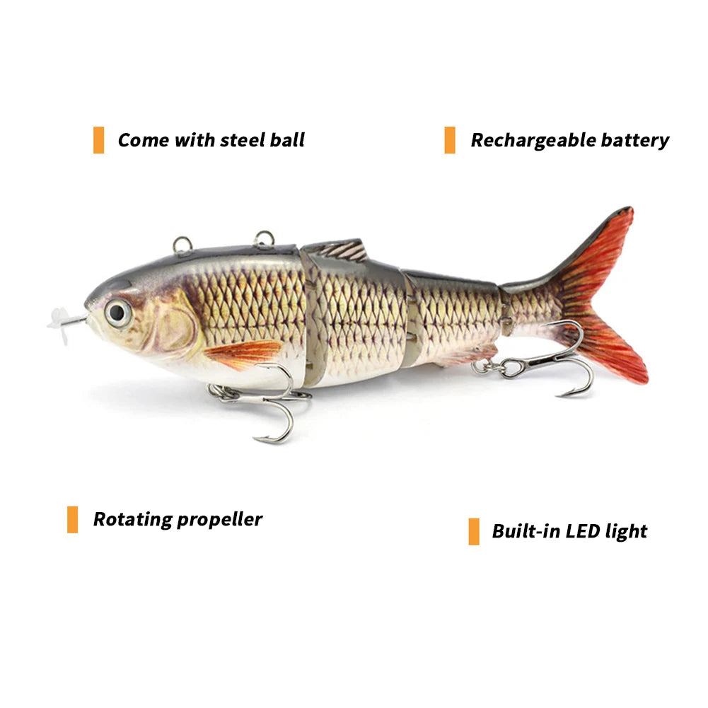 Isca de Pesca Elétrica com Múltiplas Articulações