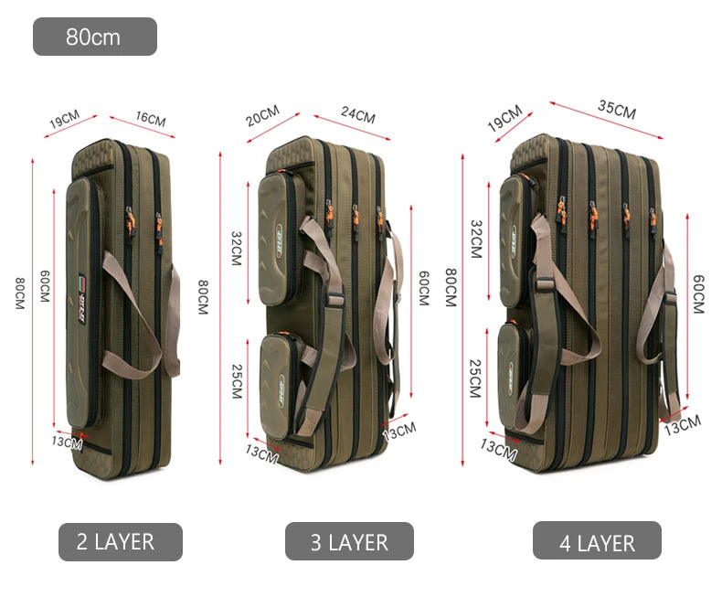 Bolsa de Pesca Multifuncional Multicamadas